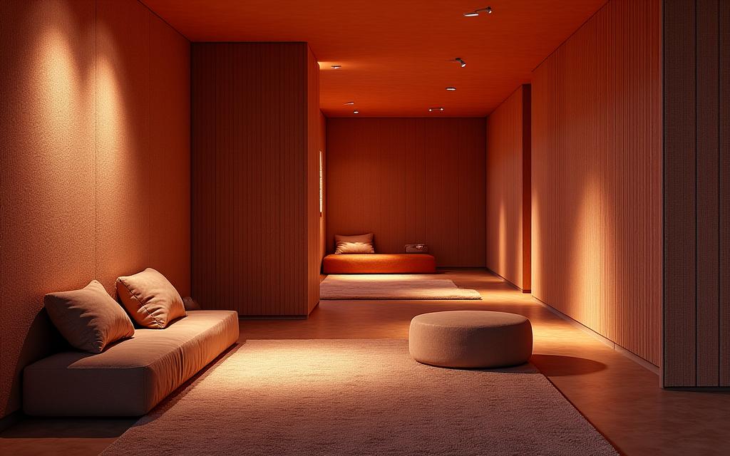 Diseño sensorial con luces y materiales táctiles